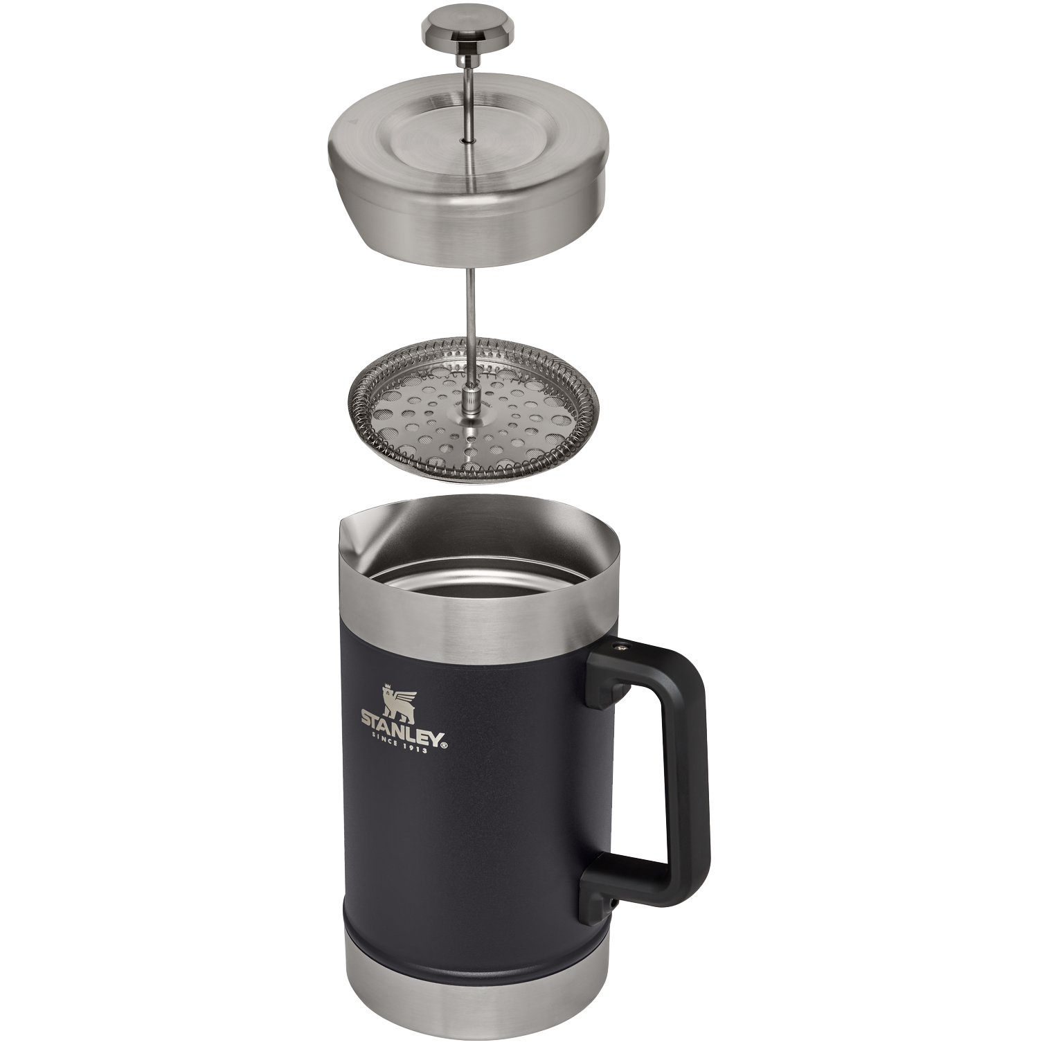 B2B_Web_PNG-The-Stay-Hot-French-Press-48OZ-Matte-Black-Exploded-1_d88ab3d2-b9a6-4182-96b8-7a6d7b0eeaa6.png